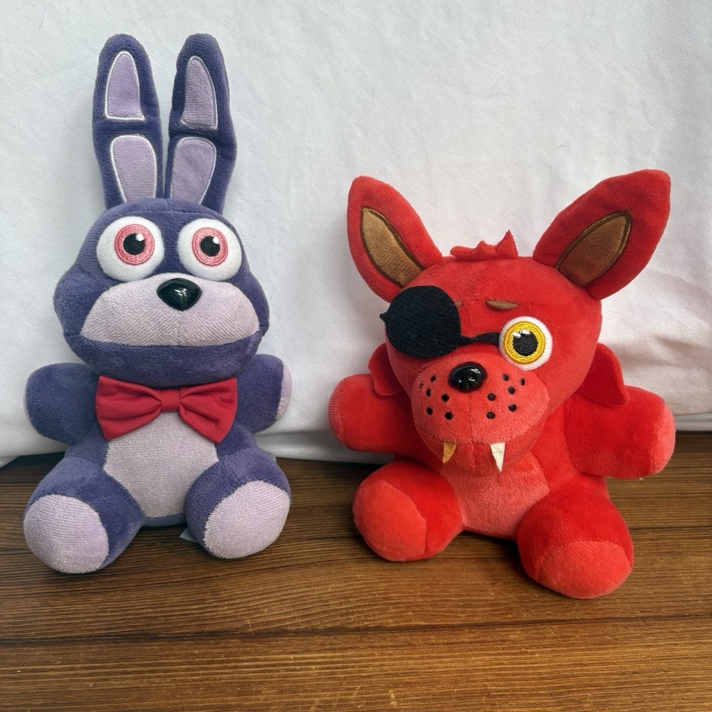 Funko Five Nights at Freddy's Bonnie Foxy Plush Lot FNAF Purple Red